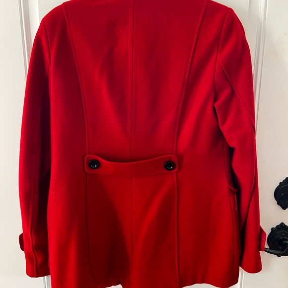 Roz & Ali Red Pea Coat - Medium - Picture 5 of 5